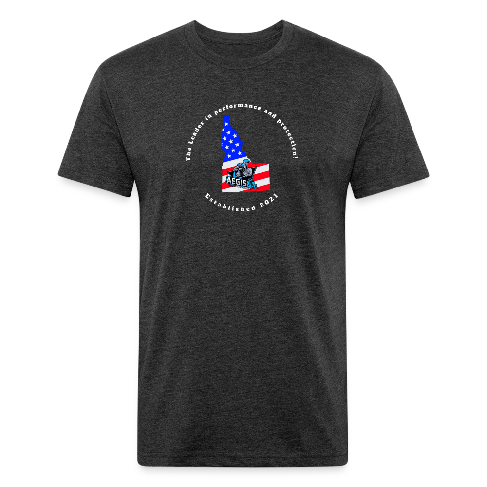 Fitted Cotton/Poly T-Shirt by Next Level - heather black