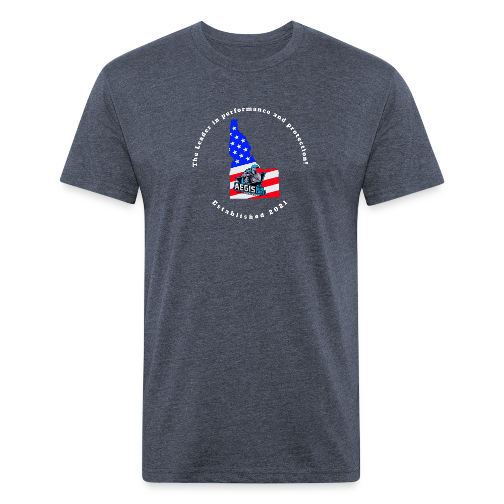 Fitted Cotton/Poly T-Shirt by Next Level - heather navy