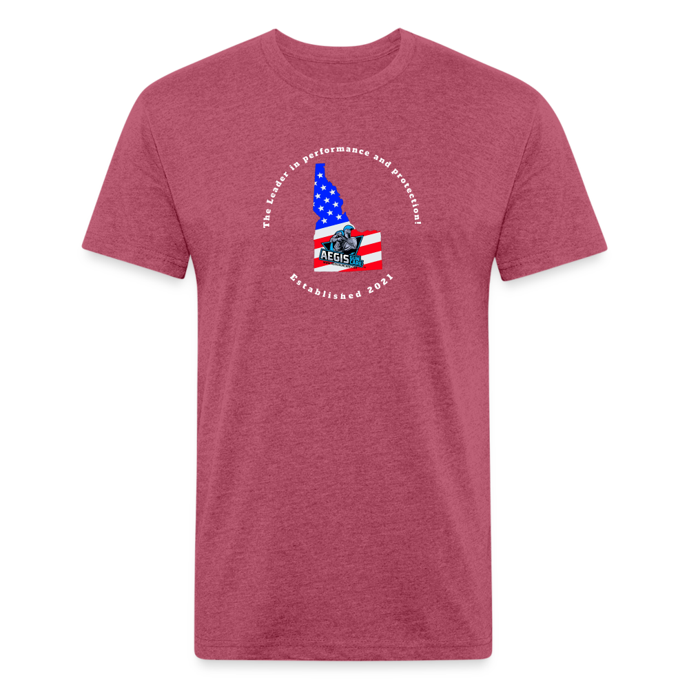 Fitted Cotton/Poly T-Shirt by Next Level - heather burgundy