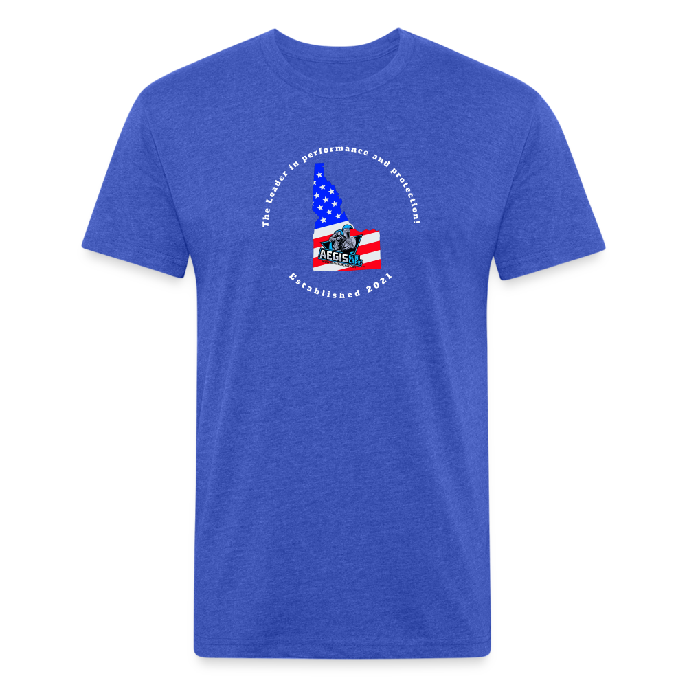 Fitted Cotton/Poly T-Shirt by Next Level - heather royal