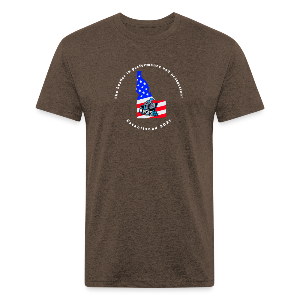 Fitted Cotton/Poly T-Shirt by Next Level - heather espresso
