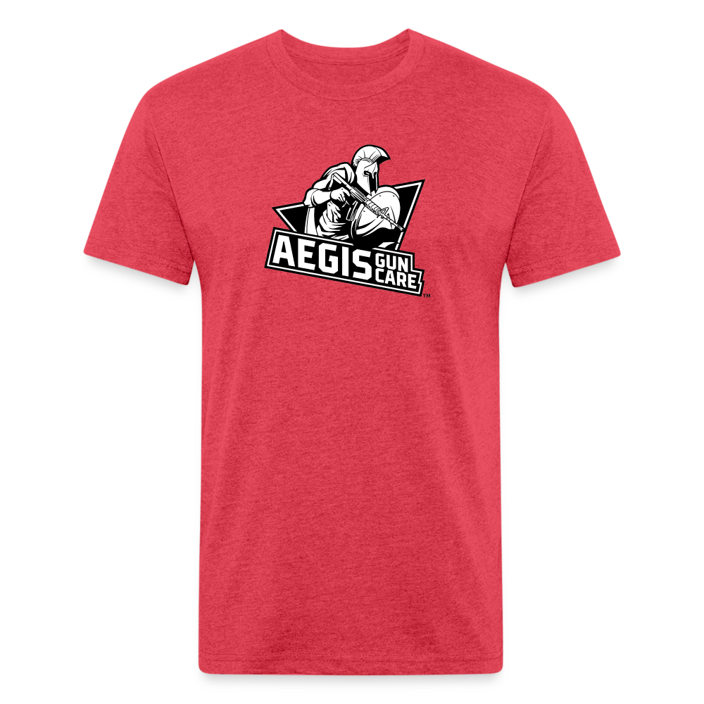Fitted Cotton/Poly T-Shirt by Next Level - heather red