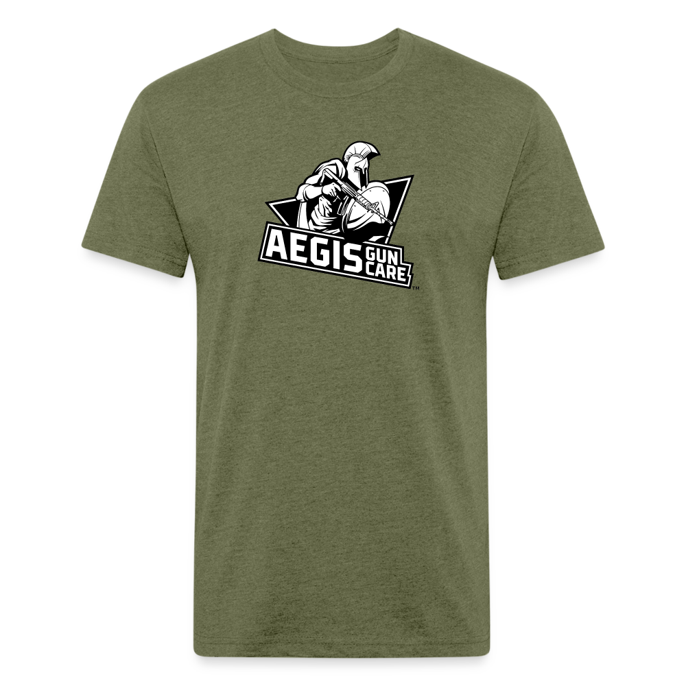 Fitted Cotton/Poly T-Shirt by Next Level - heather military green