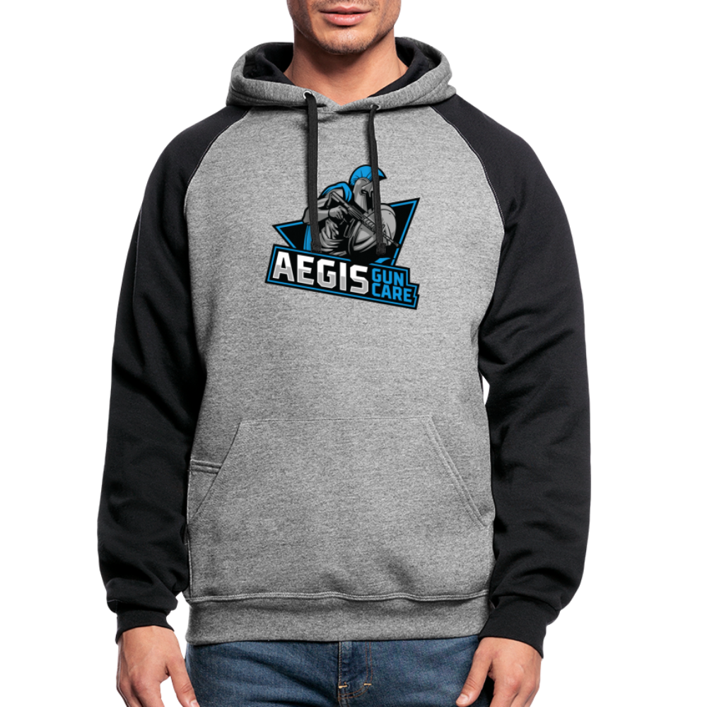 Aegis Gun Care Colorblock Hoodie - heather gray/black