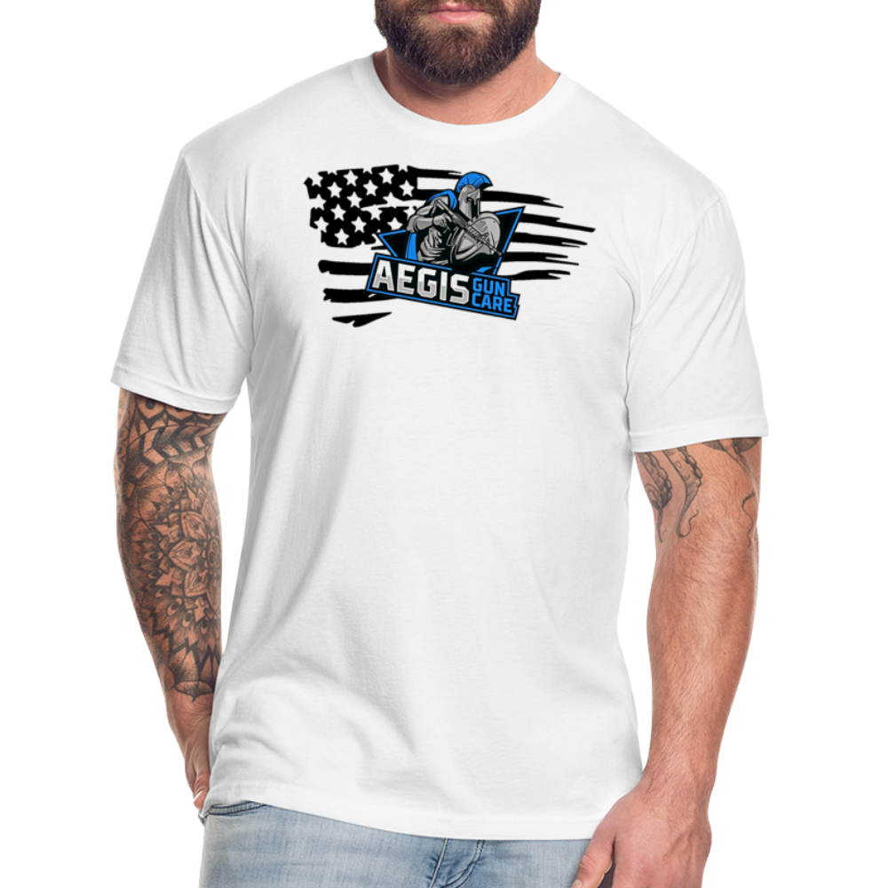 Aegis logo flag T-Shirt by Next Level - white