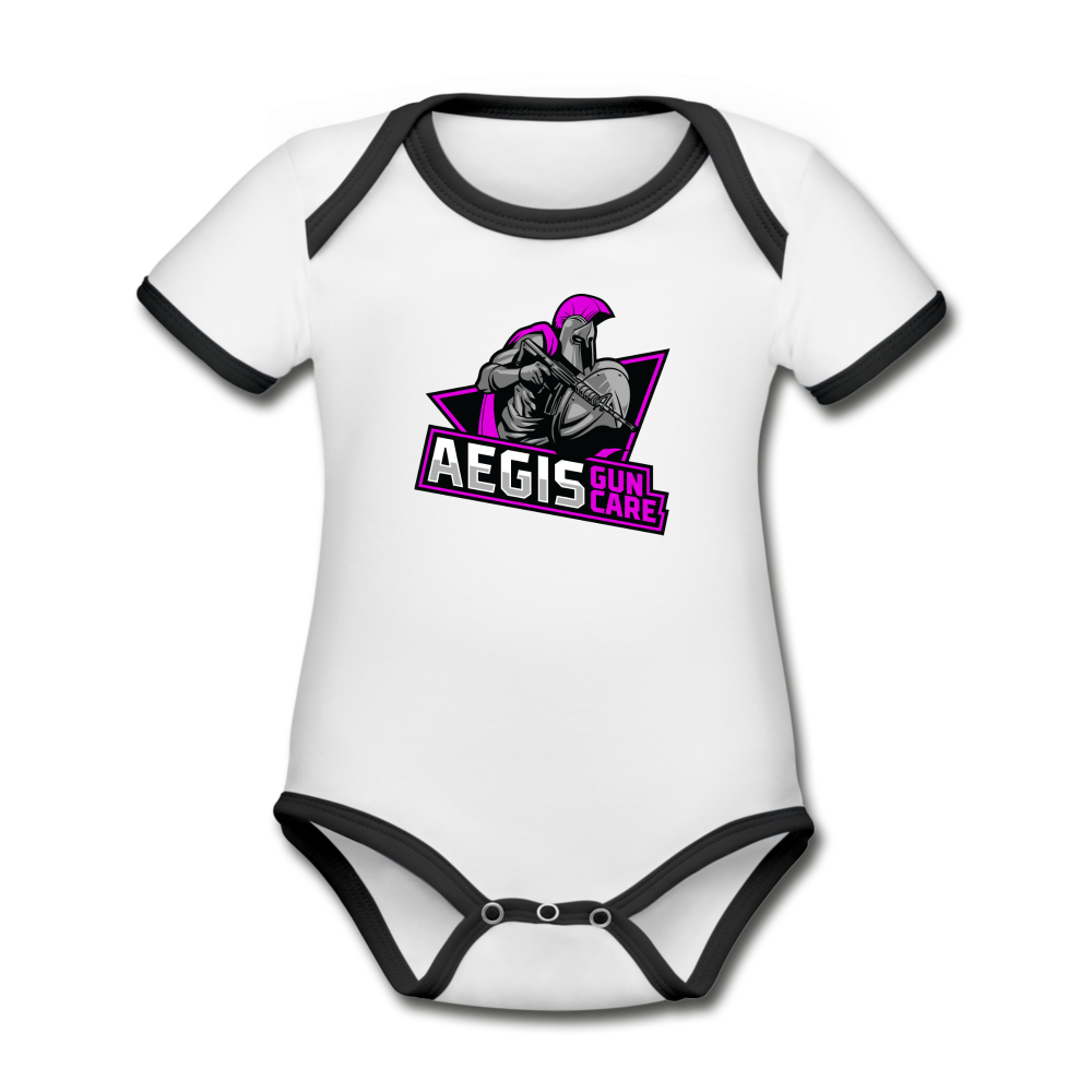 Aegis Onesie (pink) - white/black