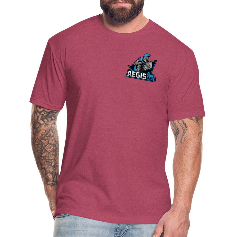 Fitted Cotton/Poly T-Shirt by Next Level - heather burgundy