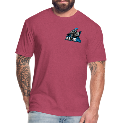 Fitted Cotton/Poly T-Shirt by Next Level - heather burgundy