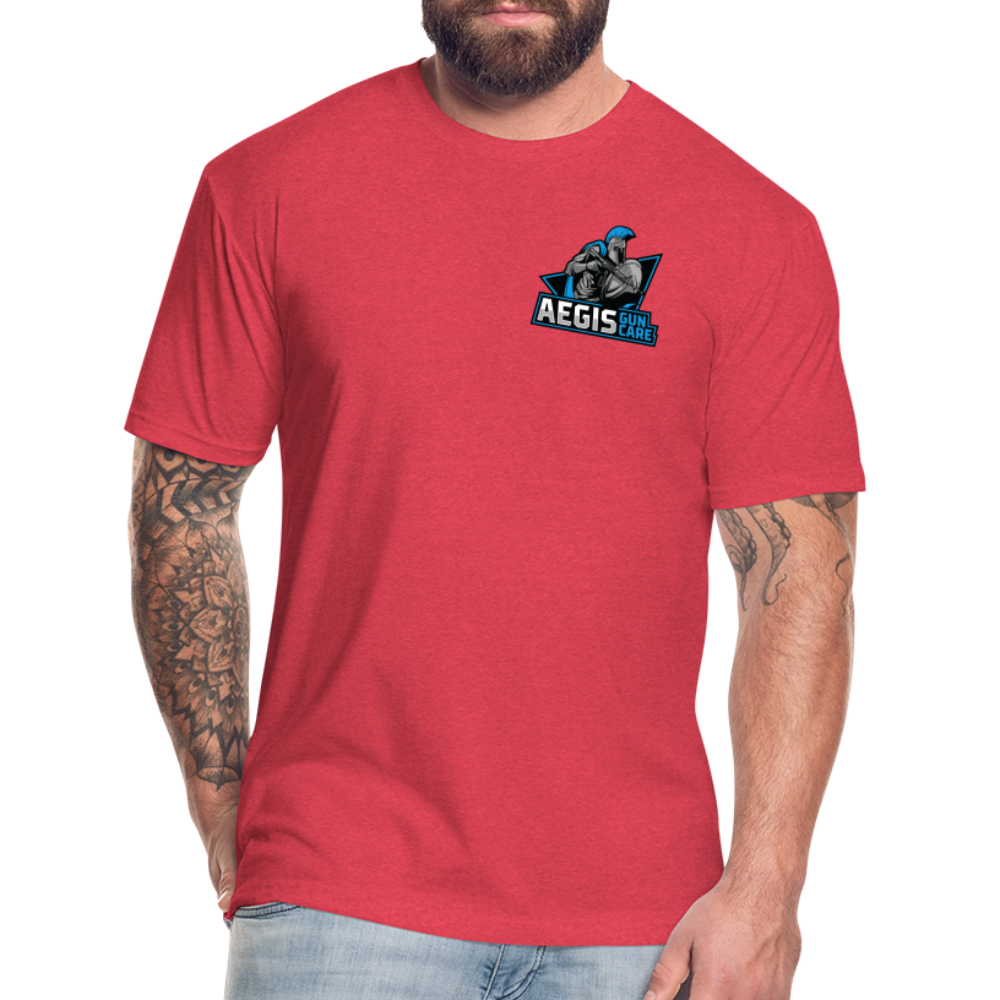 Fitted Cotton/Poly T-Shirt by Next Level - heather red