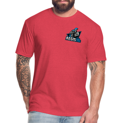 Fitted Cotton/Poly T-Shirt by Next Level - heather red