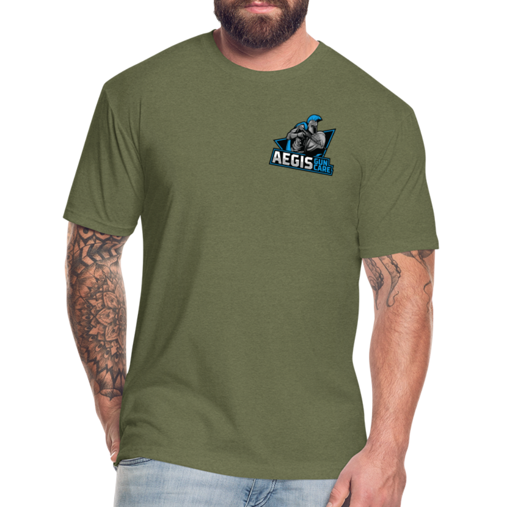 Fitted Cotton/Poly T-Shirt by Next Level - heather military green