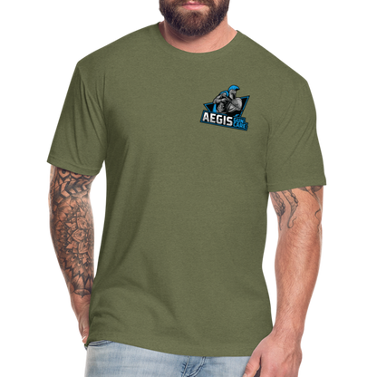 Fitted Cotton/Poly T-Shirt by Next Level - heather military green