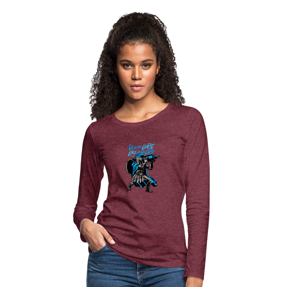 Don't lube Women's Premium Long Sleeve T-Shirt - heather burgundy