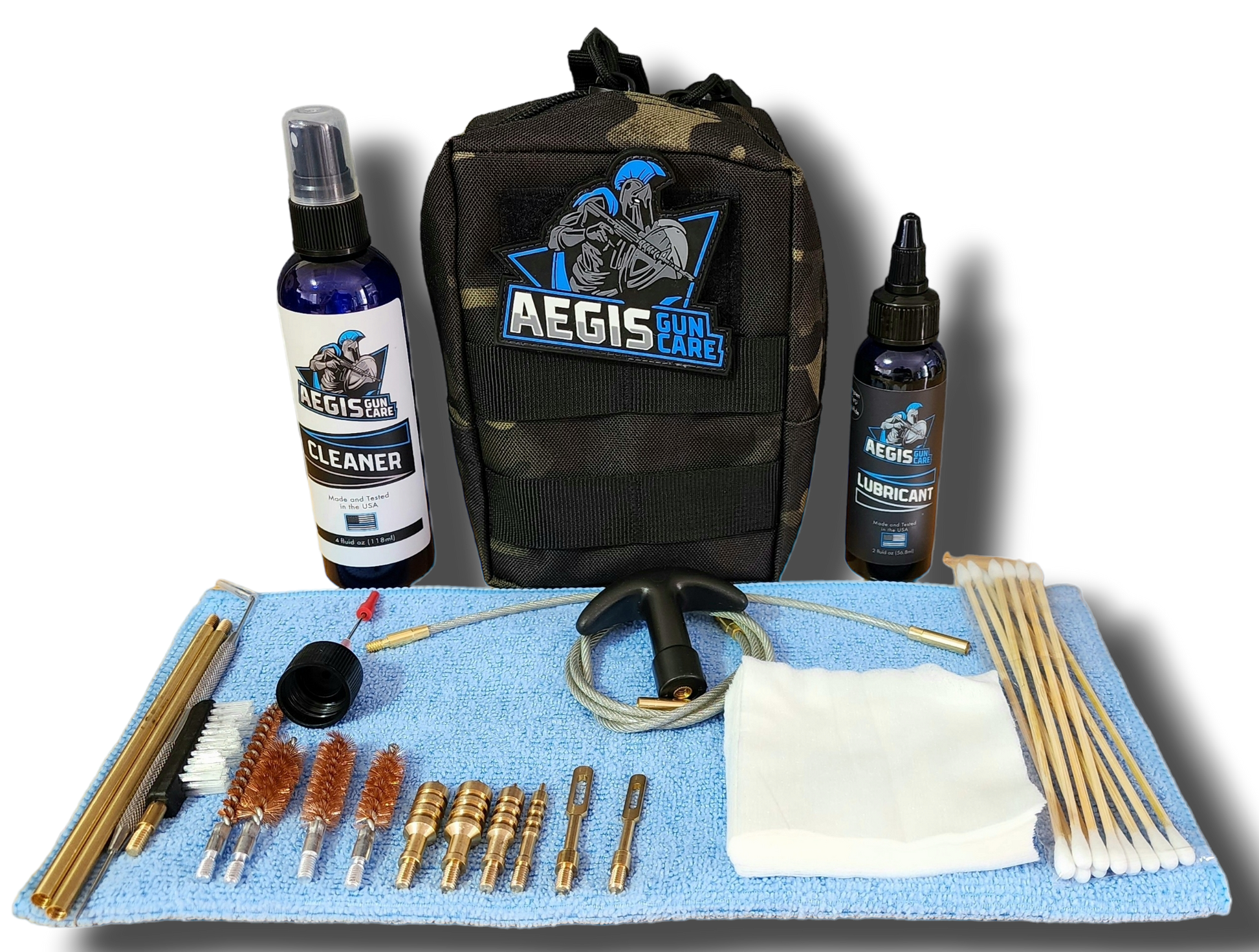 Aegis deluxe field cleaning kit (woodland camo)