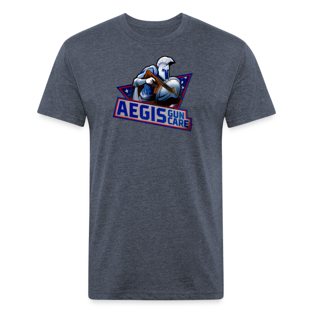 Aegis USA Poly T-Shirt by Next Level - heather navy