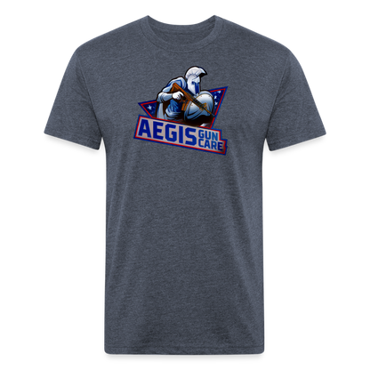 Aegis USA Poly T-Shirt by Next Level - heather navy