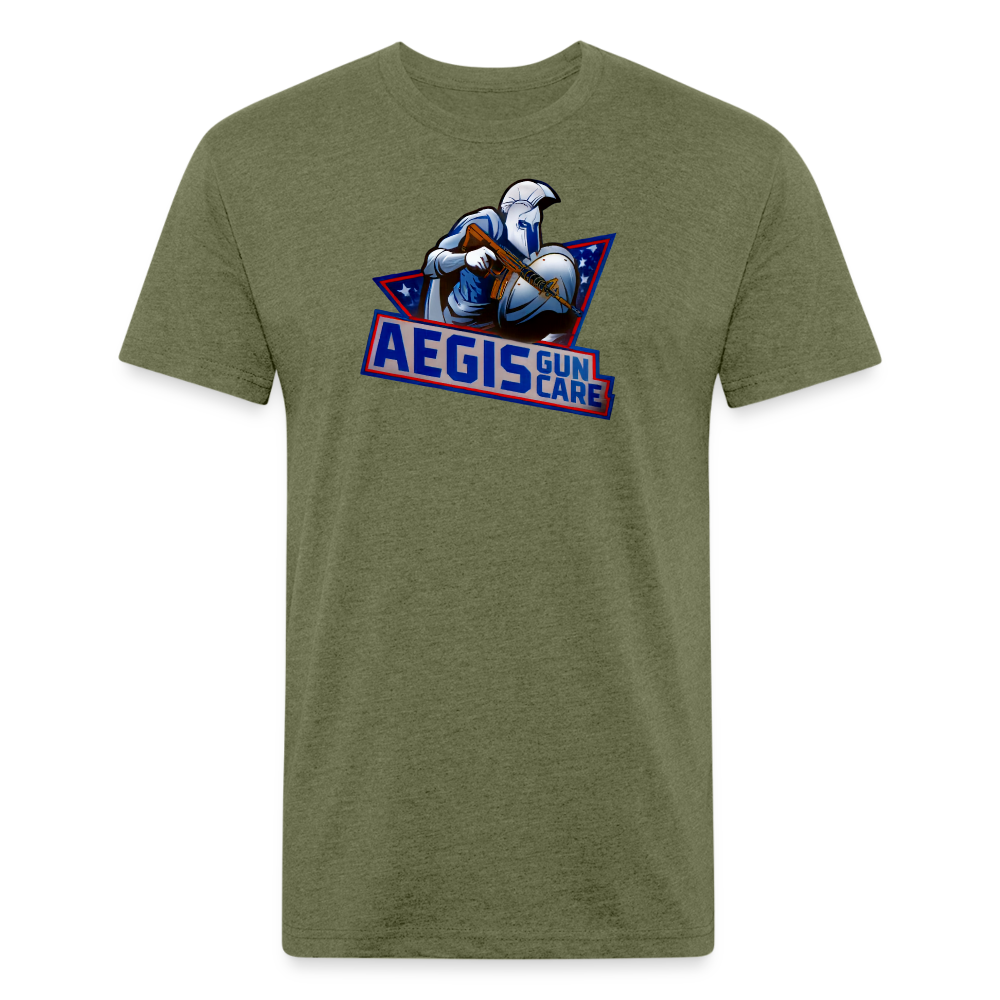 Aegis USA Poly T-Shirt by Next Level - heather military green