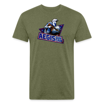 Aegis USA Poly T-Shirt by Next Level - heather military green