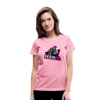 Women's V-Neck T-Shirt - pink