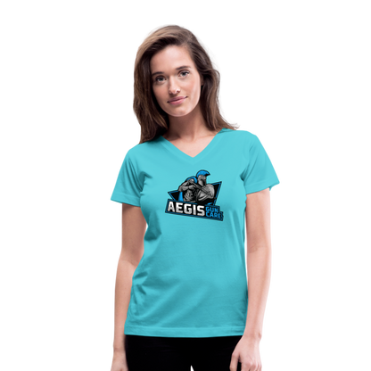 Aegis Women's V-Neck T-Shirt - aqua