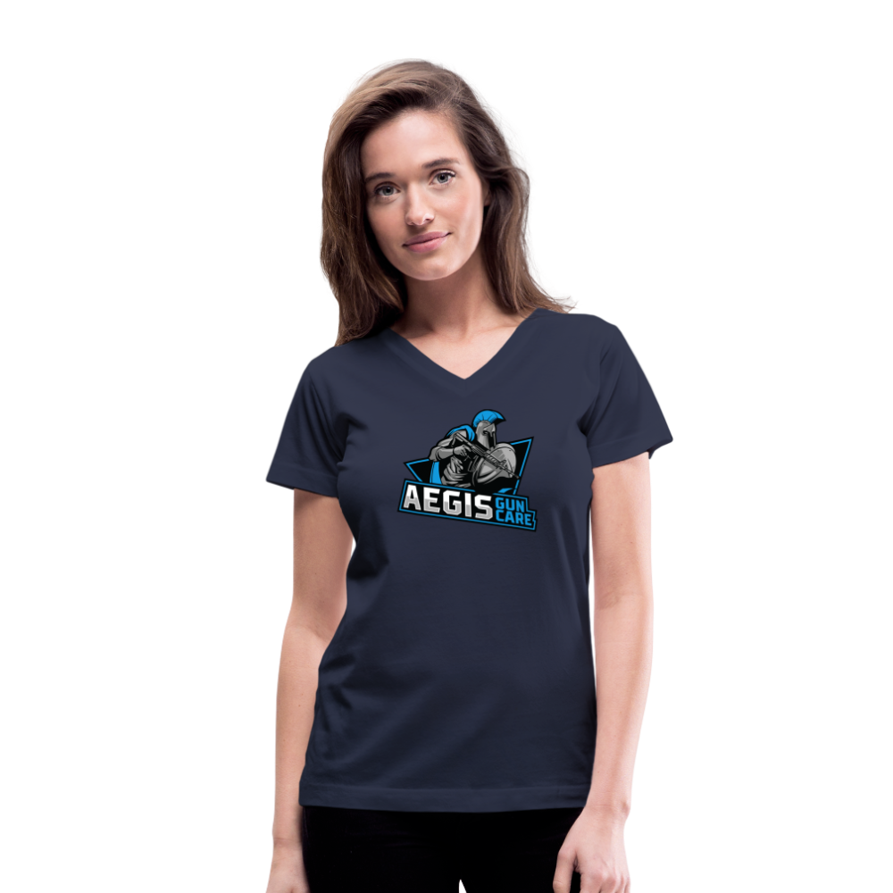 Aegis Women's V-Neck T-Shirt - navy