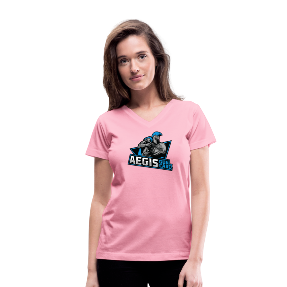 Aegis Women's V-Neck T-Shirt - pink