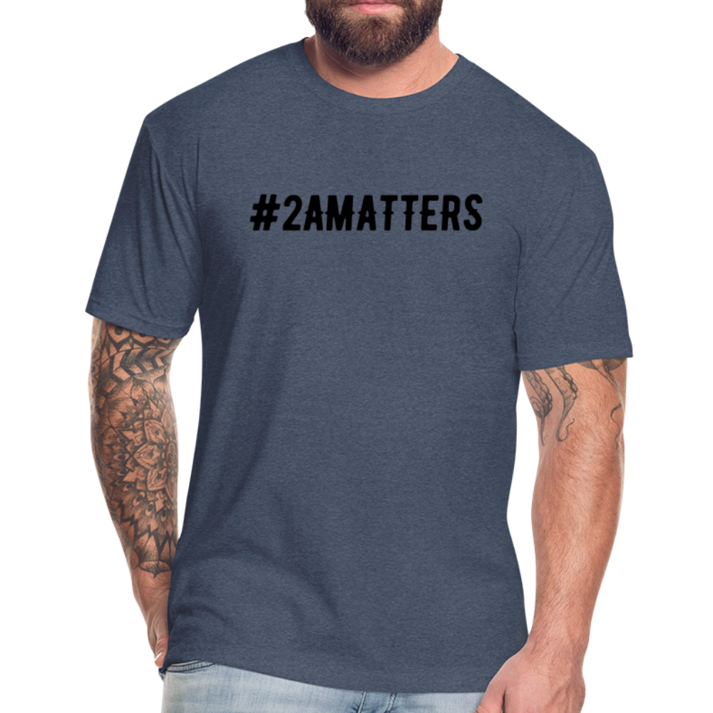 Aegis #2AMATTERS Fitted Cotton/Poly T-Shirt by Next Level - heather navy