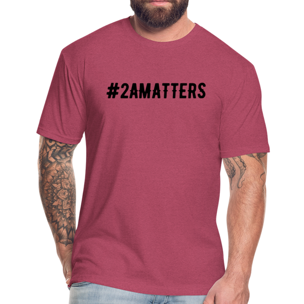 Aegis #2AMATTERS Fitted Cotton/Poly T-Shirt by Next Level - heather burgundy
