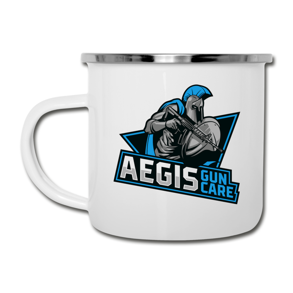 Aegis Enamel Mug (Blue) - white