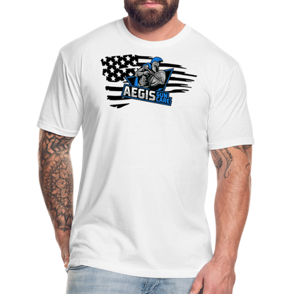 Aegis logo flag T-Shirt by Next Level - white