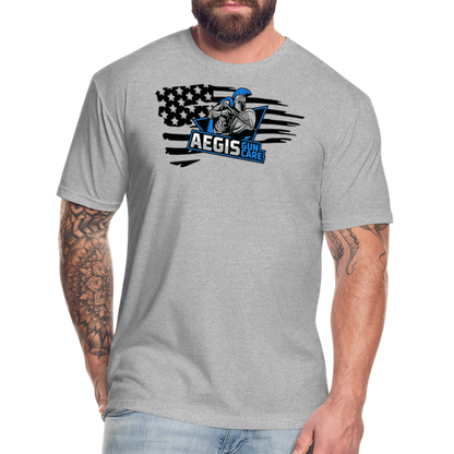 Aegis logo flag T-Shirt by Next Level - heather gray