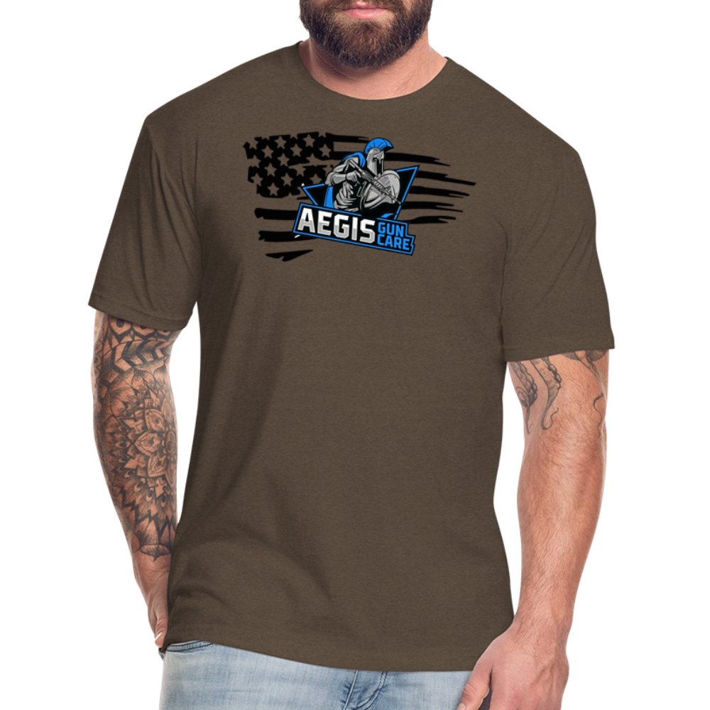 Aegis logo flag T-Shirt by Next Level - heather espresso