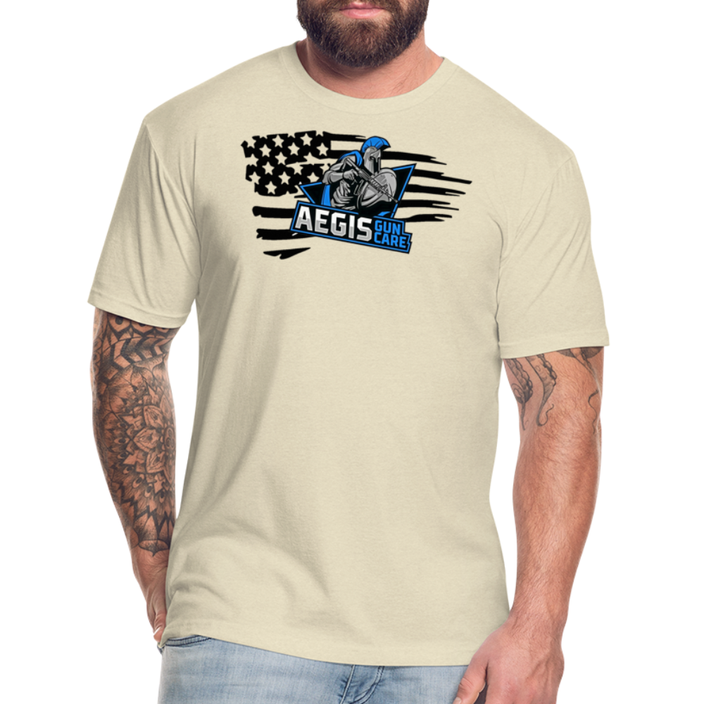 Aegis logo flag T-Shirt by Next Level - heather cream